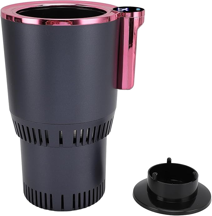 2 in 1 Car Cup Warmer Cooler, Safe 12V Car Drink Cooler Warmer Multipurpose for Beverage (Purple)