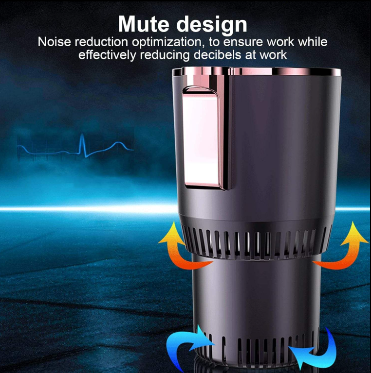 2 in 1 Car Cup Warmer Cooler, Safe 12V Car Drink Cooler Warmer Multipurpose for Beverage (Purple)